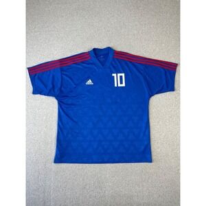 Adidas Tango Player Icon Training Shirt Mens XL Blue Retro Moisture Wicking